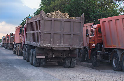 Trucks in a queue