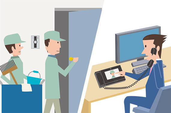 Remote unlocking for external access enables risk reduction.