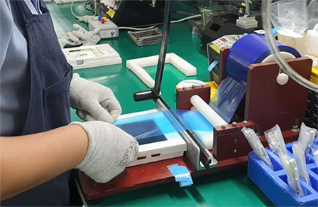 Personnel are required to wear conductive gloves and grounding straps while working with sensitive components.
