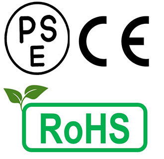 Japan's Electrical Appliance and Material Safety Law (PSE Law), U.S. UL standards, European Union directives (CE marking), and RoHS environmental regulations