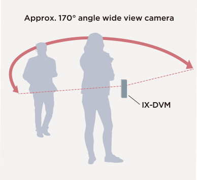 Approx.170° angle wide view camera