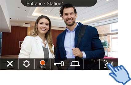 Incoming a call and talk screen